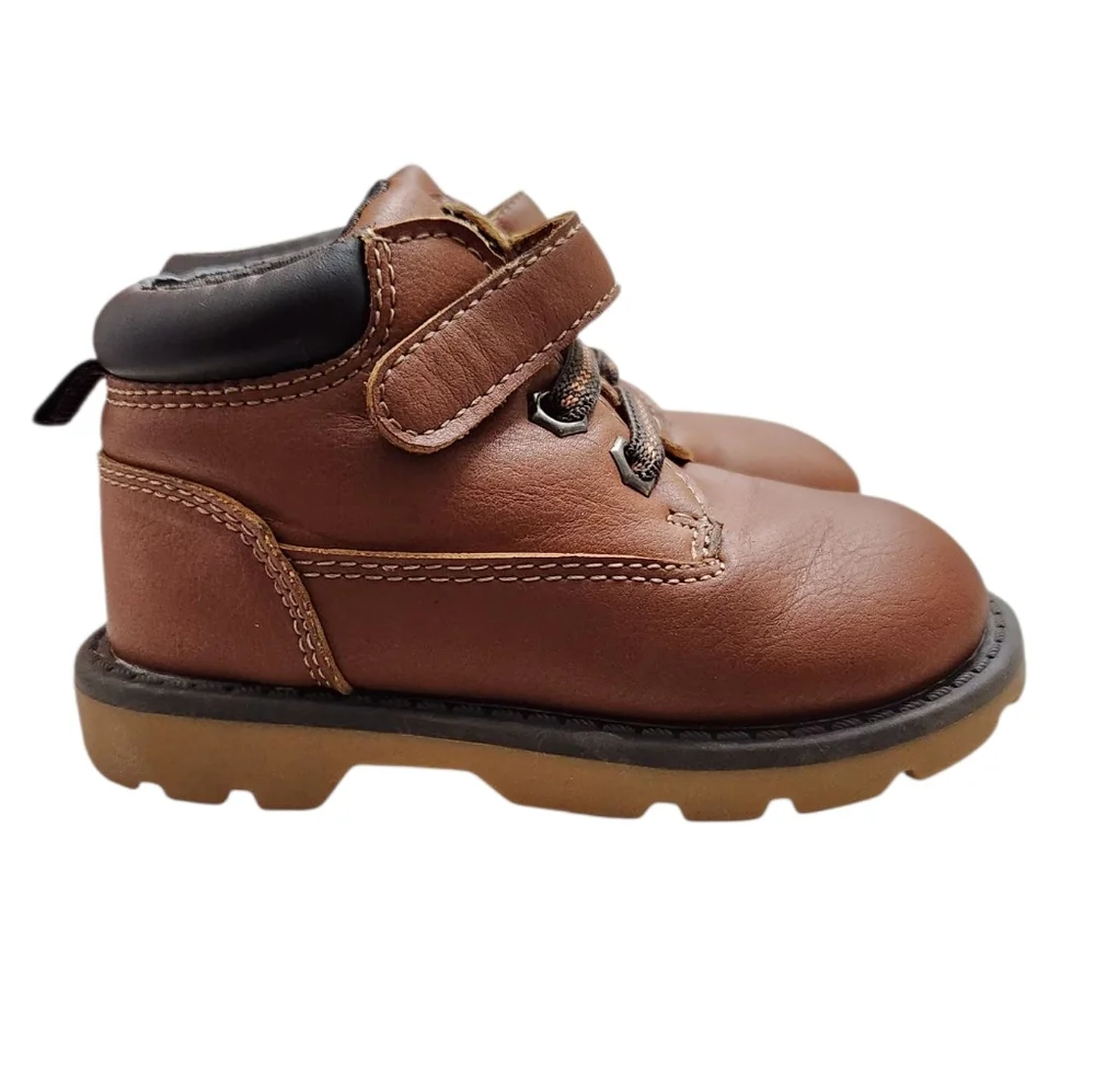 Garanimals Brown‎ Leather Kids Hiking Toddler High Top Boots